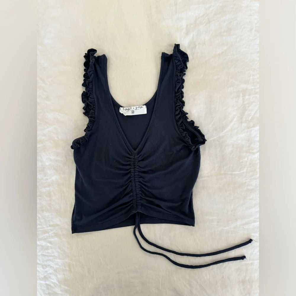 Emma & Sam Ruffle Crop Top - Picture 1 of 1
